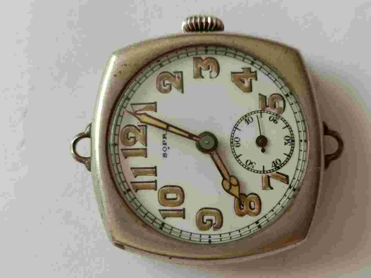 SOPRA MİLİTARY WRİSTWATCH WİTH RADİUM NUMBERS ENAMEL DİAL