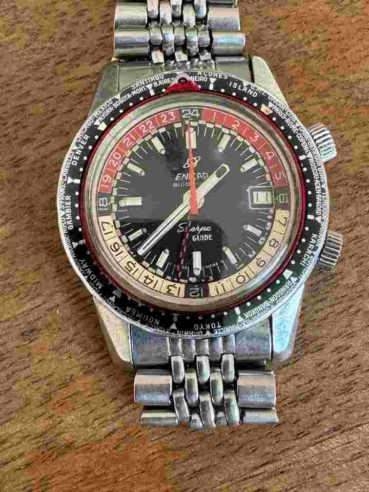 Enicar Sherpa GUIDE GMT 600 Serviced 08/25 all Functions working