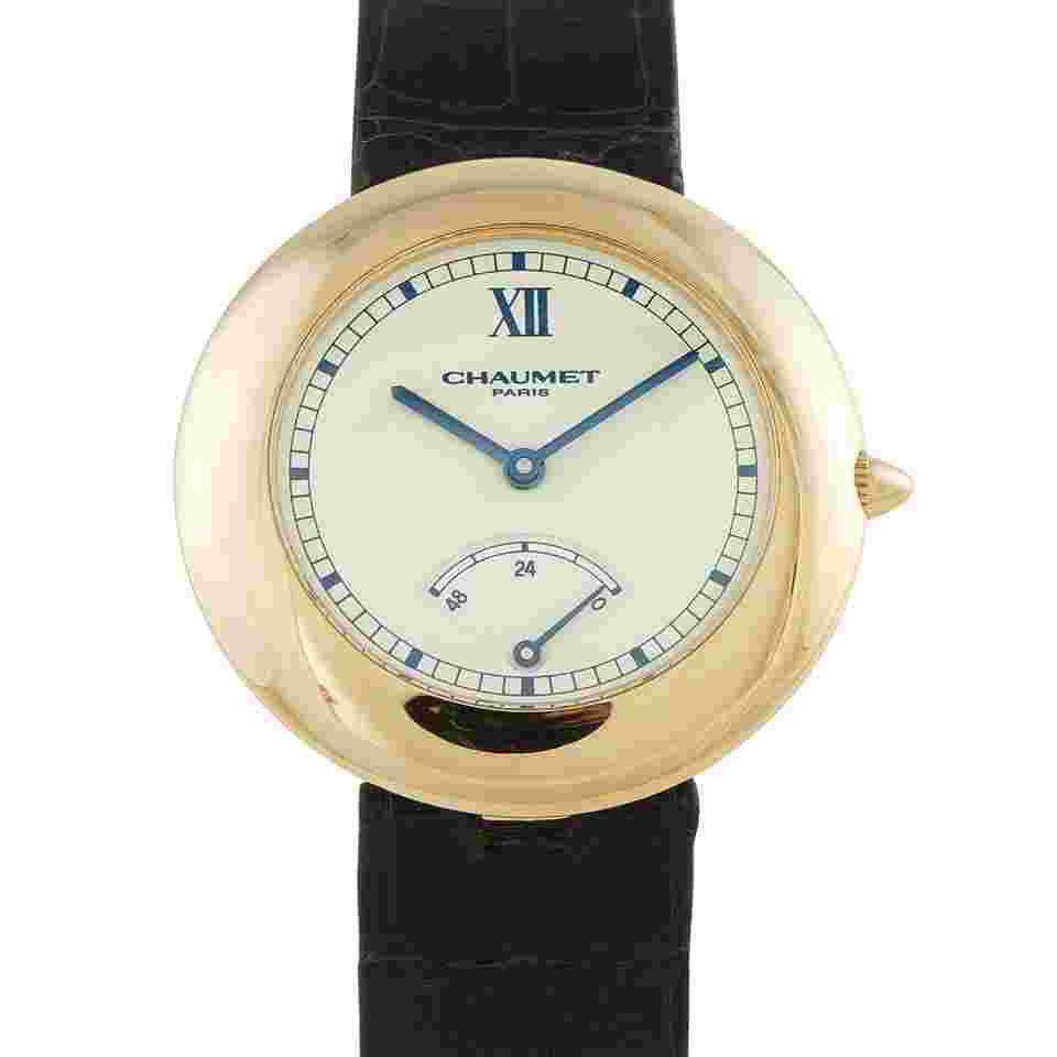 Chaumet Power Reserve Pebble Yellow Gold Watch 12A