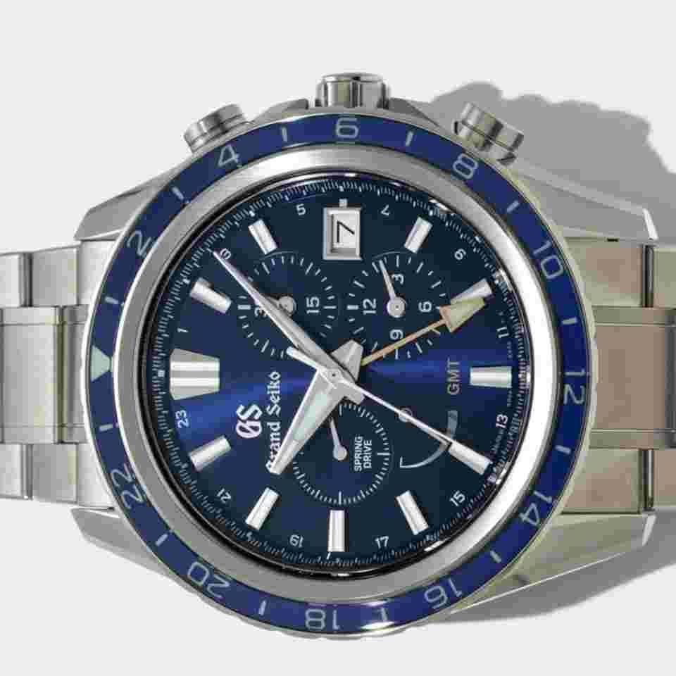 Grand Seiko Evolution 9 Collection Chronograph / Titanium / Blue / 45.3mm Box&Papers / SBGC249