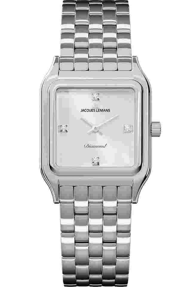 Jacques Lemans D-14A Damenarmbanduhr Diamond Watches Quarz Edelstahl