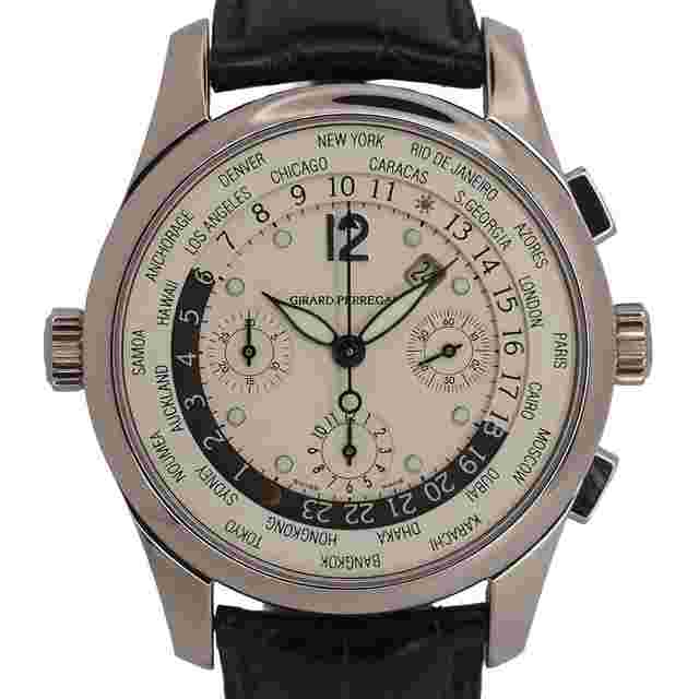 Girard Perregaux WW.TC World Chronograph MINT SERVICED IN APRIL 2026 WHITE GOLD