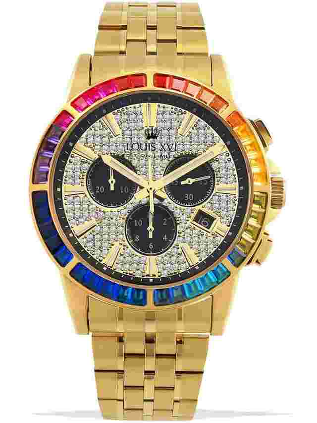 Louis XVI LXVI1120 Majeste Iced Out Chronograph Herrenuhr 43mm 5ATM