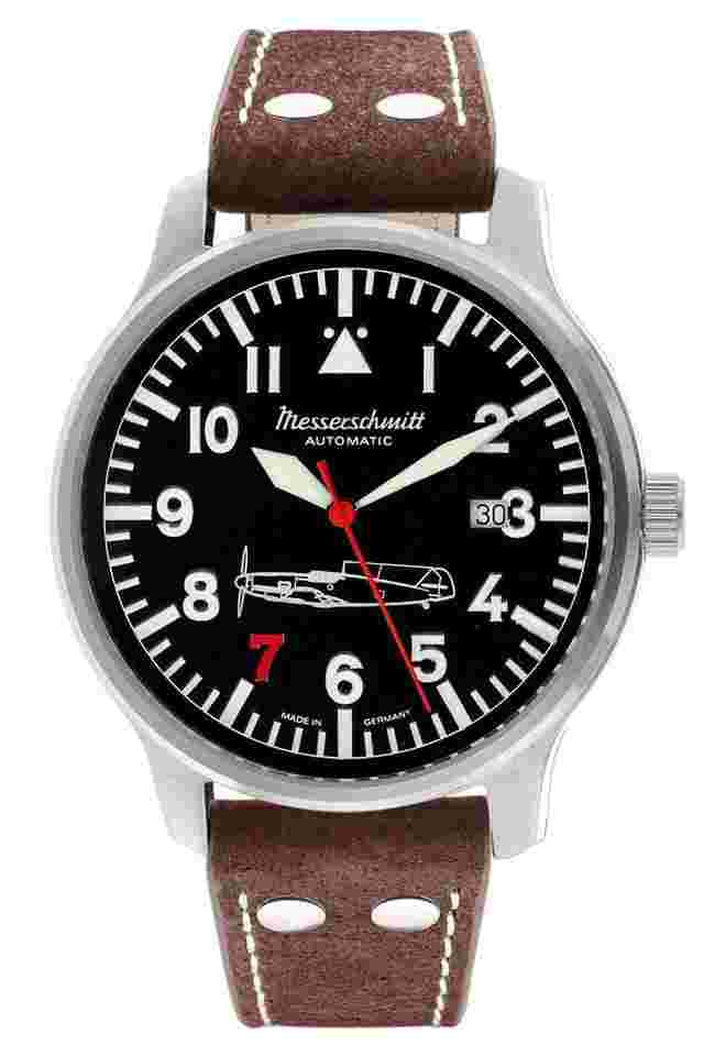 Messerschmitt 109-42R7-A Herren-Automatikuhr Flieger ME109 Rote 7