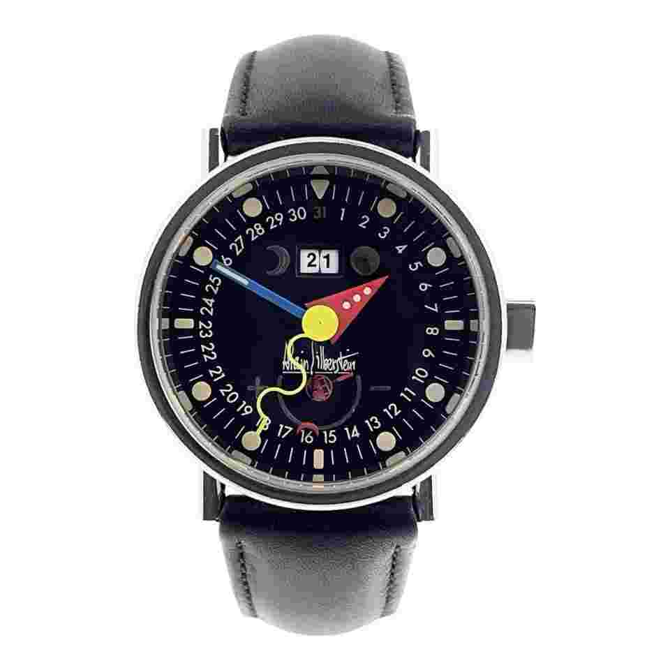 Alain Silberstein Stainless Steel Black Dial 37.5mm Automatic Men’s Watch HEBDO