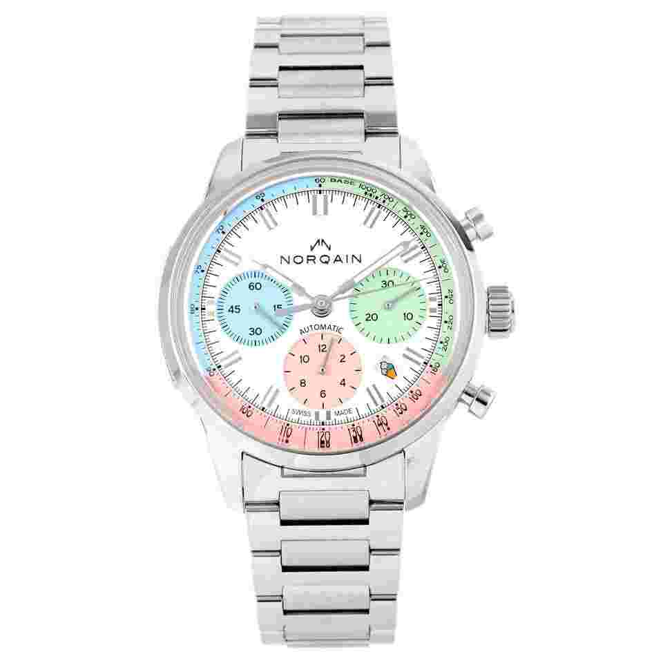 Norqain Freedom 60 Enjoy Life Special Edition Stainless Steel White Dial 40mm N2201.19S01.C01 Full Set