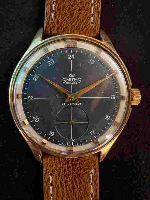 smiths A420 Engineers 1960s | Newly Serviced | Rare Crosshair Sector Dial