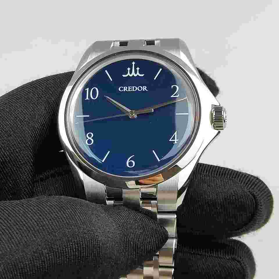 Credor Kuon analog 7R31 Spring Drive manual winding sapphire crystal Stainless Steel GCLX995