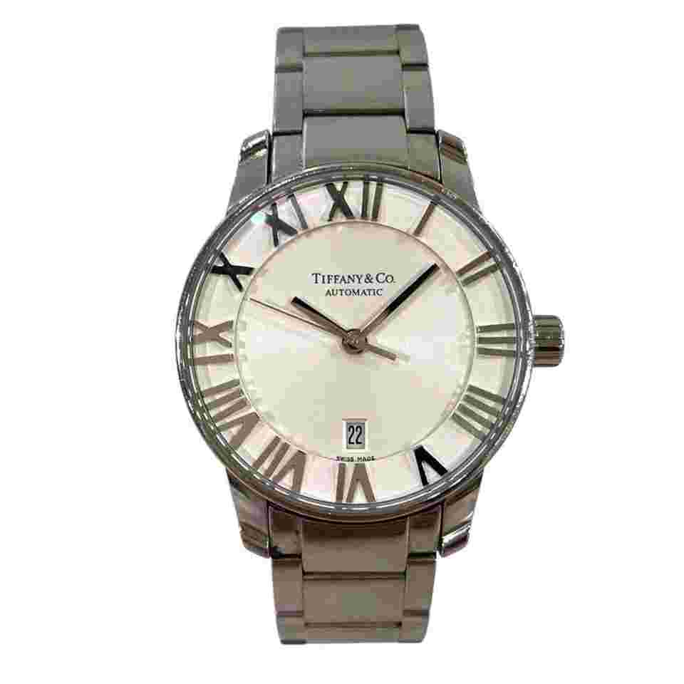 Tiffany Atlas Dome & Co. Atlas Dome Watch Total Weight 64g Stainless Steel Automatic Movement Silver Dial Z1830.68.10A21A00A