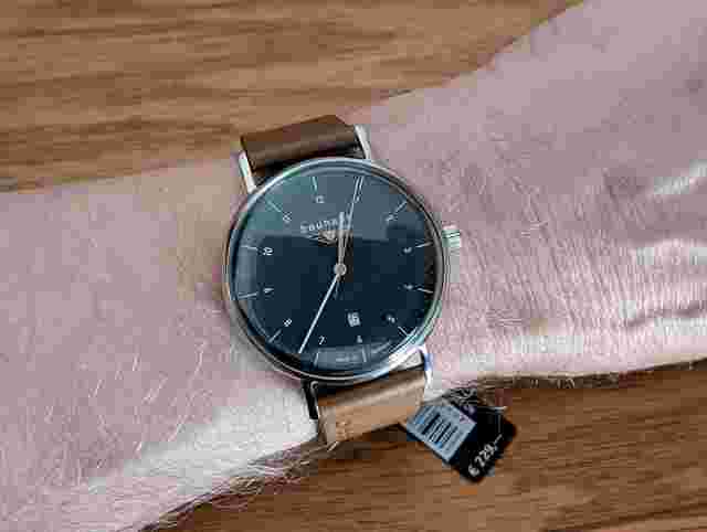Bauhaus Quartz Quartz Date Bauhaus-Inspired Design (USA SHIPPING ONLY)