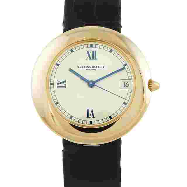 Chaumet Date Pebble Automatique Yellow Gold Watch 13A
