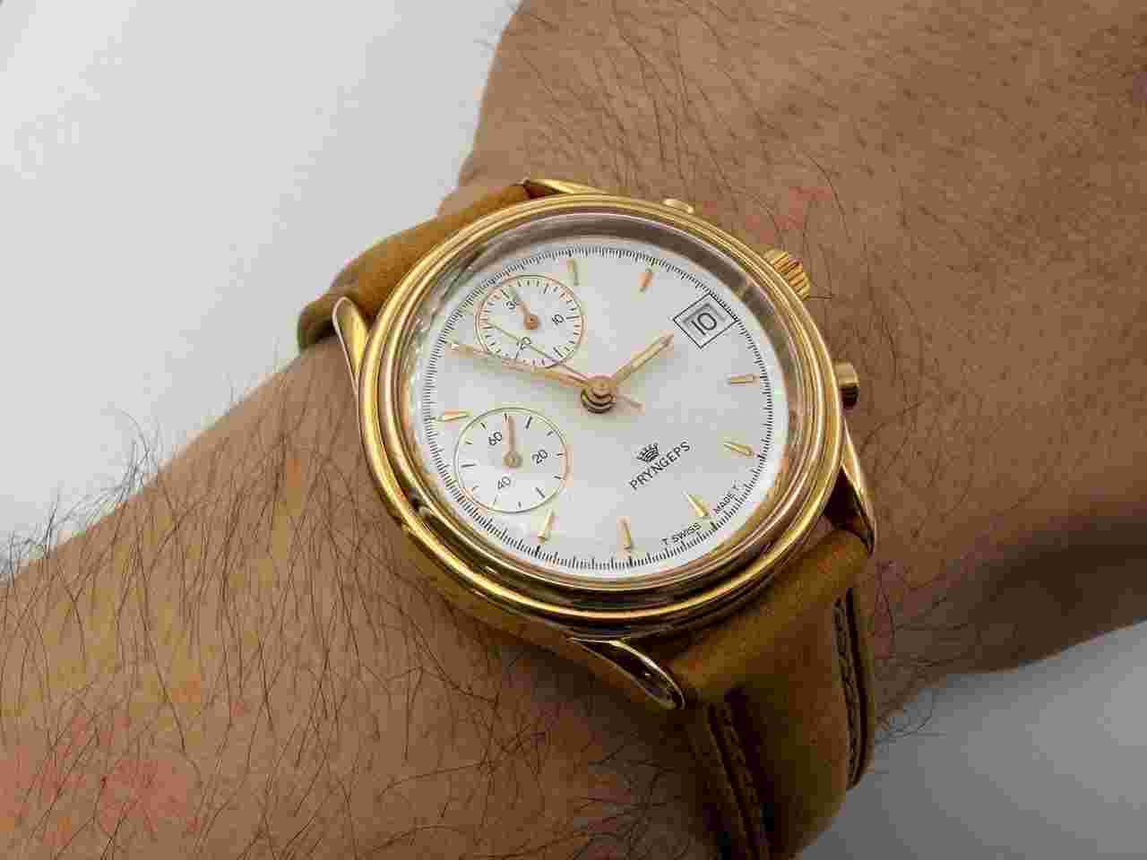 Pryngeps Vintage 1513 Chronograph Date Cal Valjoux 7765 Manual SERVICED - 37 mm Very Good Condition - Working Properly - SERVICED