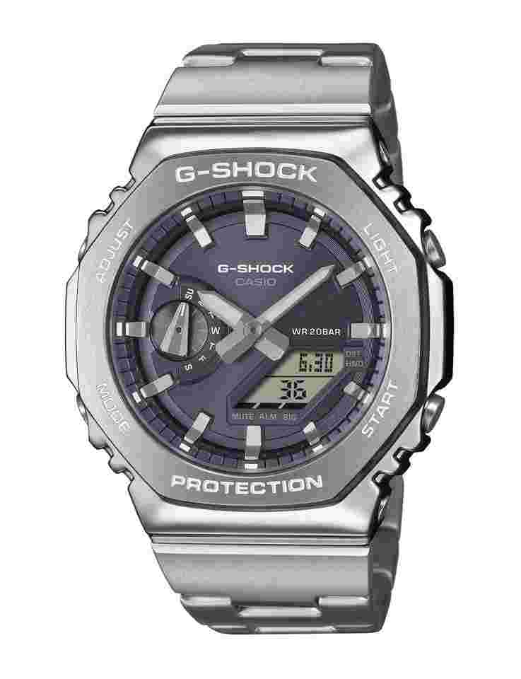 g-shock g-steel 2100 series 44.4 mm quartz watch gm-2110d-8adr