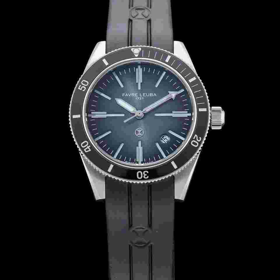 Favre-Leuba Leuba00.20308.101.06.301 Deep Raider Renaissance Grey Dial On Strap