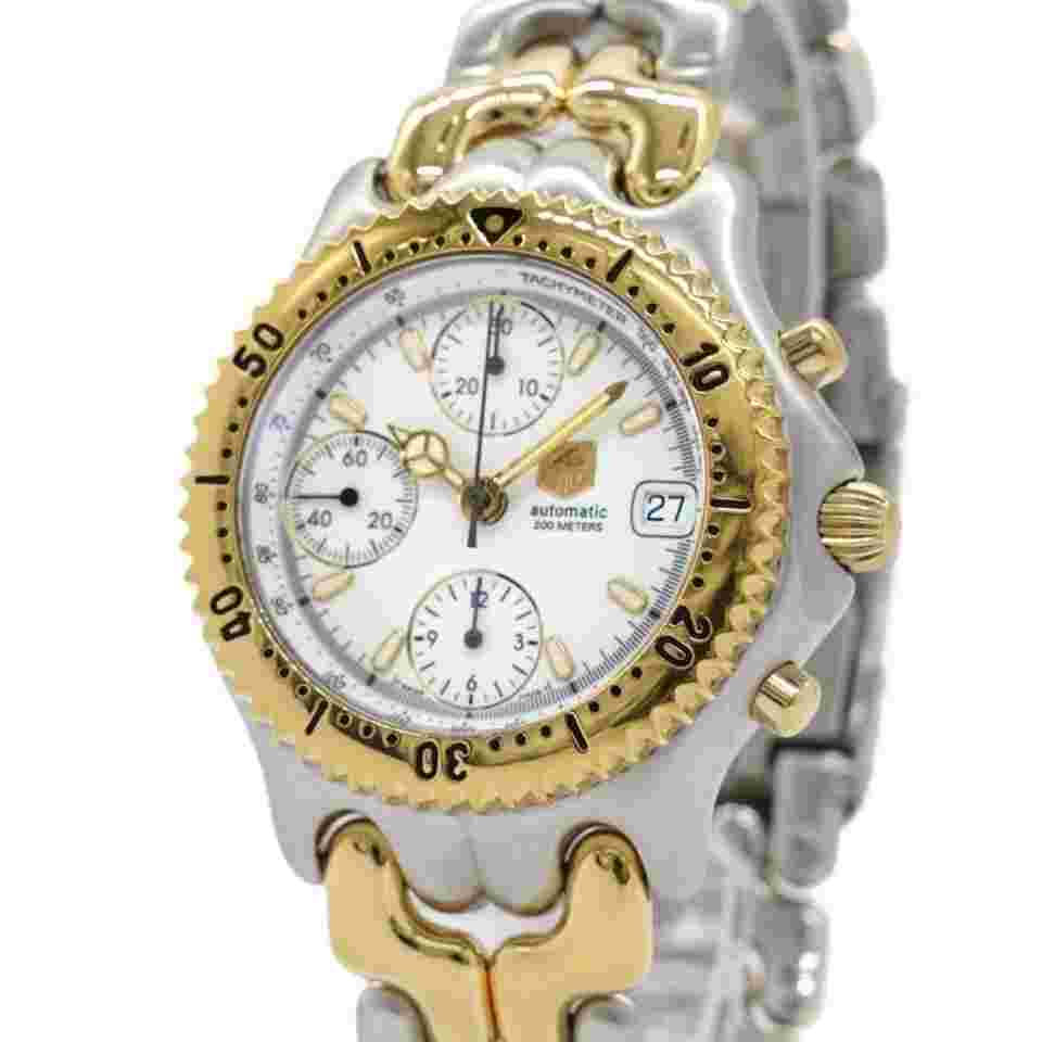 TAG Heuer SEL 1980s TAG Heuer S/el CG2120-RO White Combi 38mm Automatic Men's From JAPAN Z330