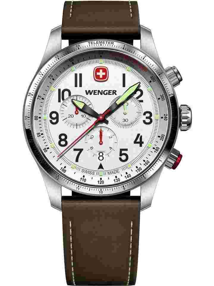 Wenger 01.0543.109 Herrenuhr Terragraph Chrono 43mm 10ATM