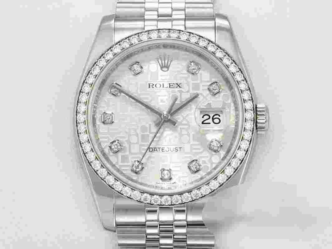 Rolex Datejust 36 36mm 116244 2014 Stahl Weissgold 750 Diamanten Automatik Stainless Steel 18kt White Gold Jubilé-band Chronometer Oyster