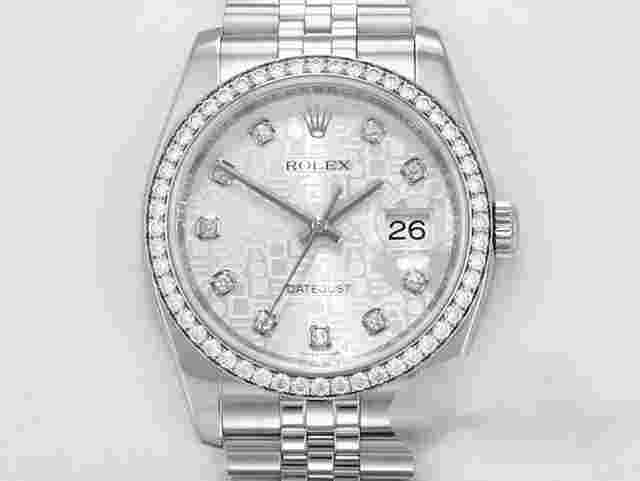 Rolex Datejust 36 36mm 116244 2014 Stahl Weissgold 750 Diamanten Automatik Stainless Steel 18kt White Gold Jubilé-band Chronometer Oyster