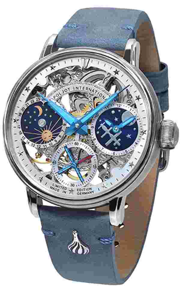 Poljot International 9931.2940555 Herrenuhr Handaufzug Orbita Grau/Türkis