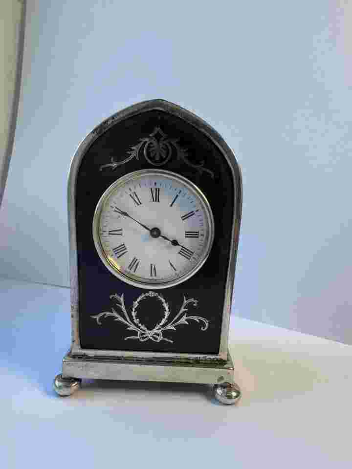 French Movement Edwardian Sterling Silver & Tortoiseshell Carriage Clock London 1906 – Documented Swiss Provenance