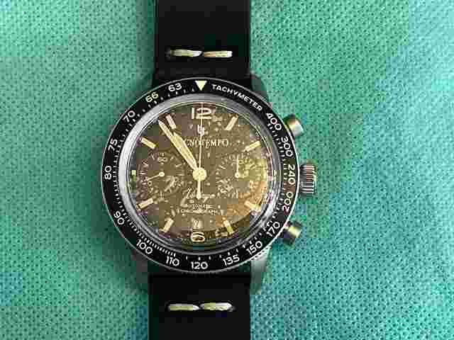 Tecnotempo Vintage Swiss Automatic Chronograph 100 meters Brand New 100 pieces limited edition (001 of 100)
