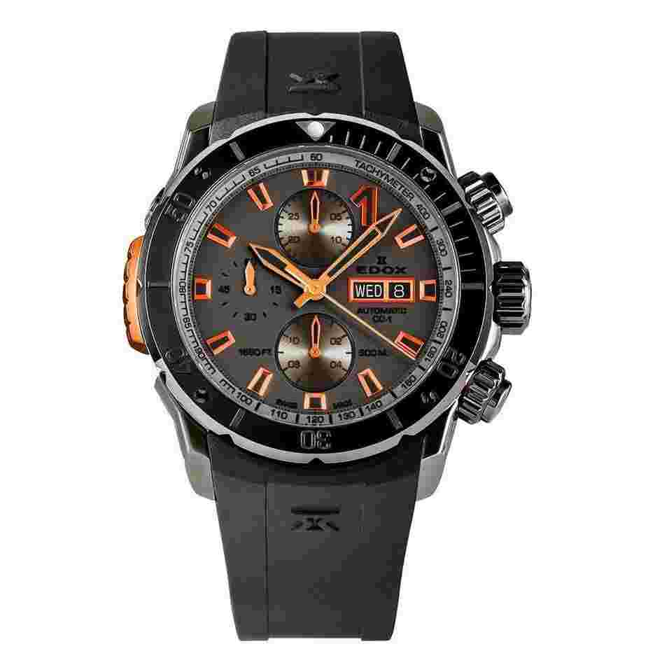Edox BEZEL LOCK<br>CHRONOGRAPH AUTOMATIC 01128-37GNNOCA-GNO 01128-37GNNOCA-GNO Japan Official New Full Set