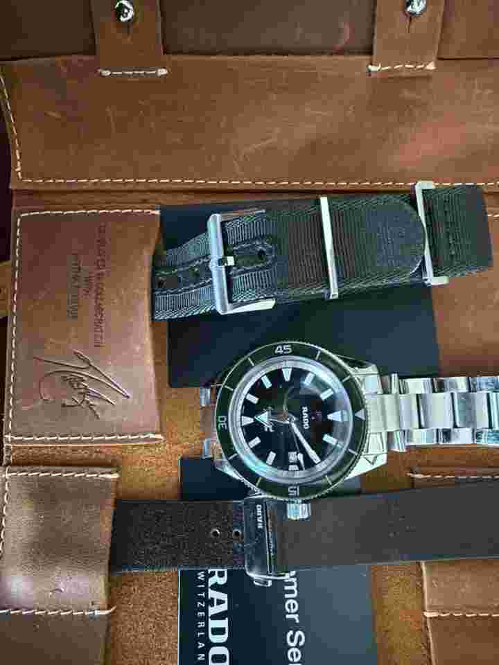 Rado HyperChrome Captain Cook Automatic Green Dial Watch Rado Captain Excellent Condition all original documentation and 2 straps