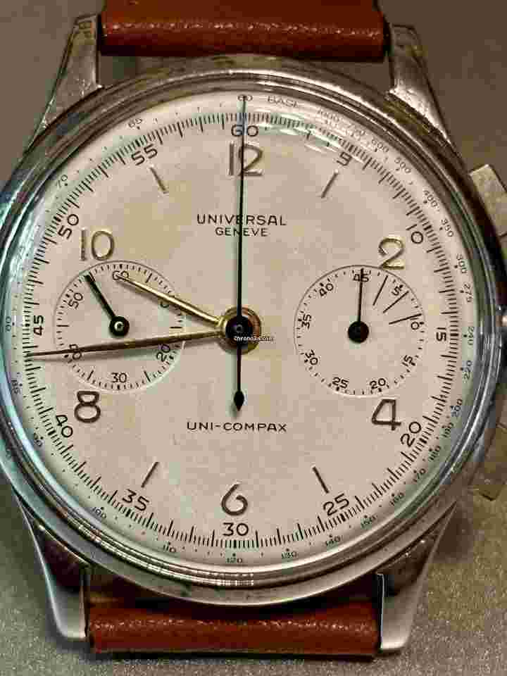 Universal Genève Uni-compax Chronograph A wonderful Timepiece with full set Ref 32416 Cal. 287