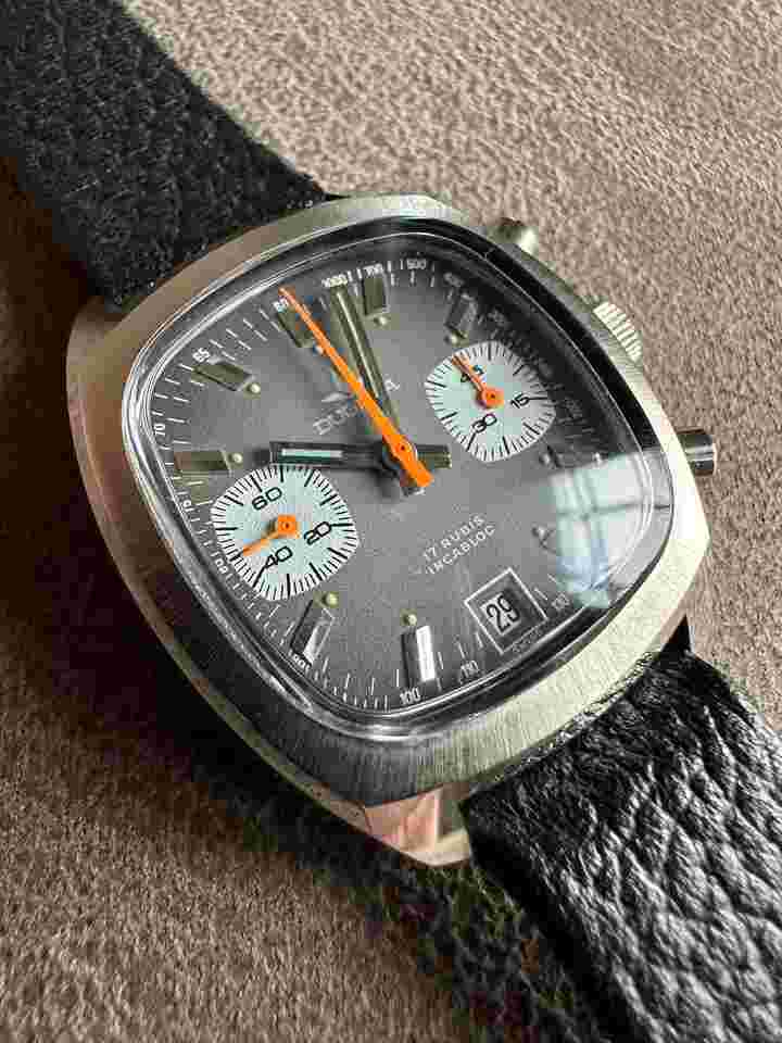 Dugena Chronograph Original Heuer 741-1 Case Val. 7734