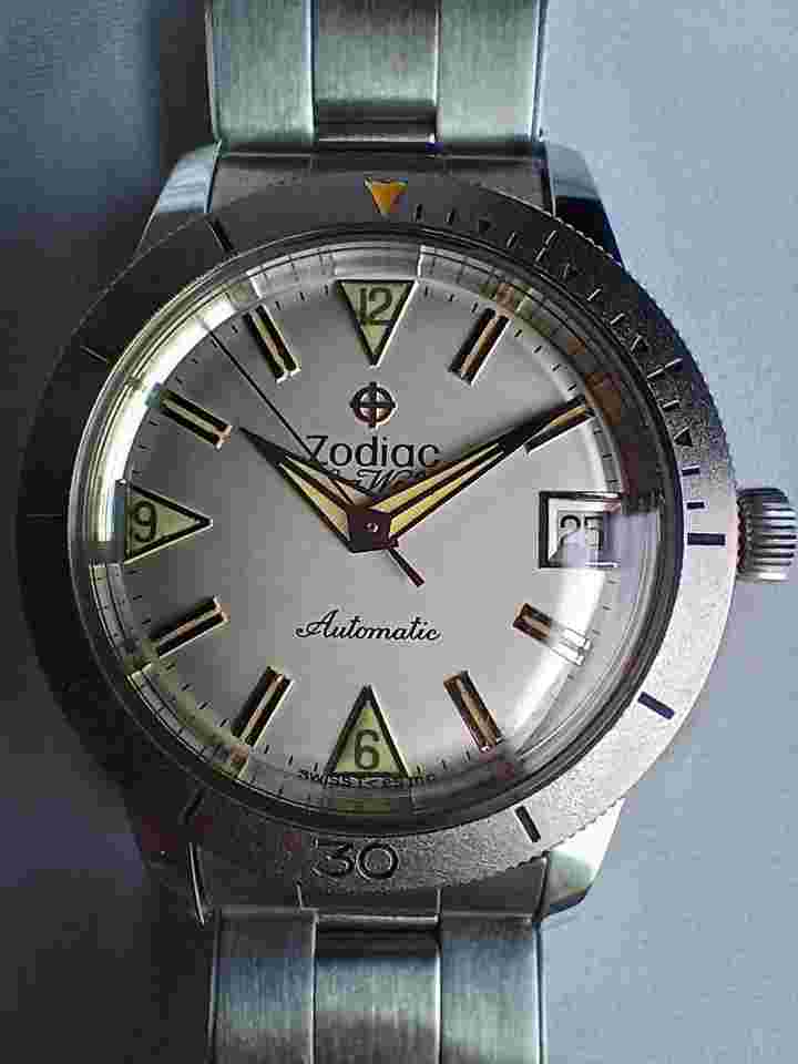 Zodiac Sea Wolf Datographic NOS 722-946 UNPOLISHED Original Tags Mint