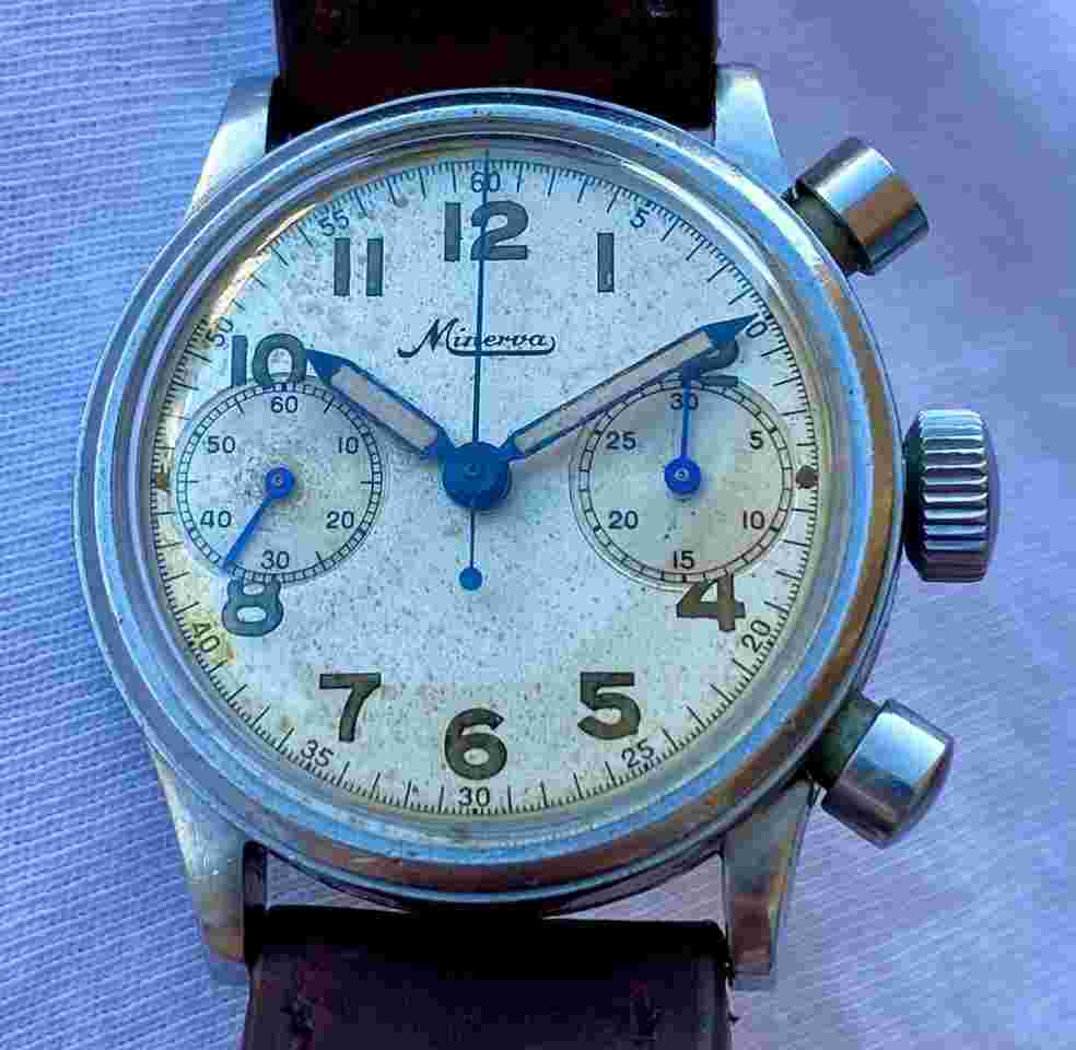 Minerva Chronograph Military chronograph 1943 germany cal. 13 20