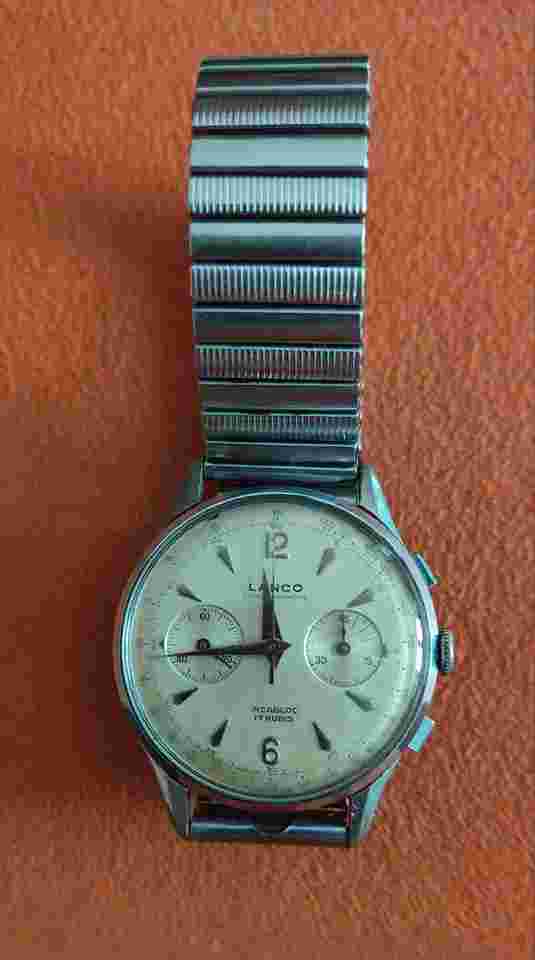 Lanco chronographe incabloc movimento landeron 48