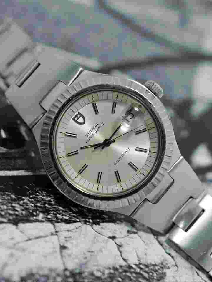 Tudor Prince Date Oyster date Prince Quartz steel case rare 1980 case by Rolex rare