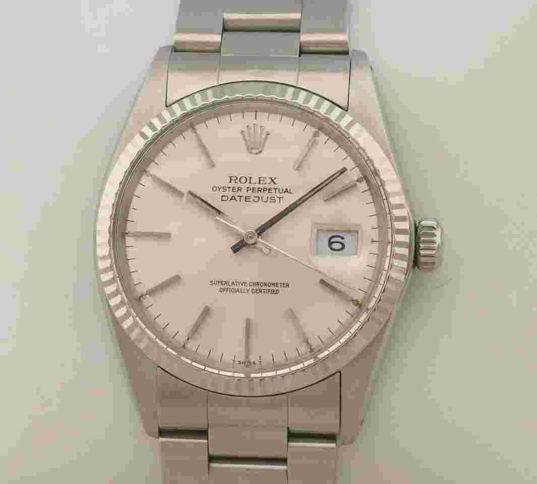 Rolex Datejust 36 Edelstahl Weissgold Automatic Automatik Herrenuhr