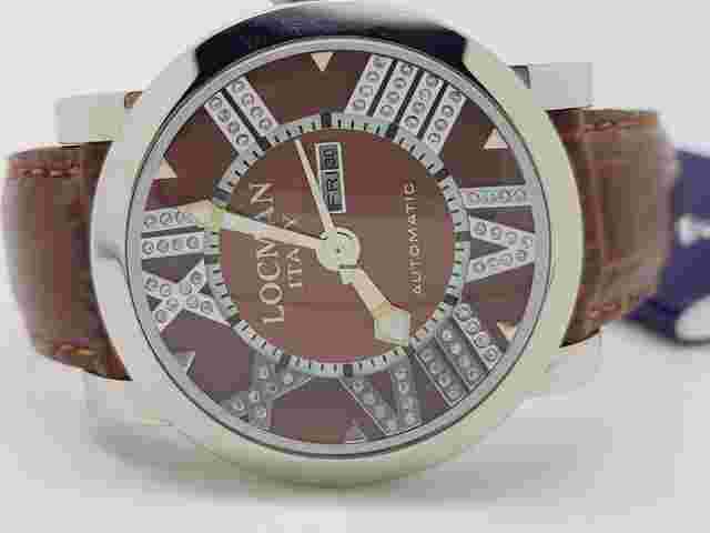 Locman Toscano Italy Toscano Diamond Ladies Brown Strap Wrist Watch