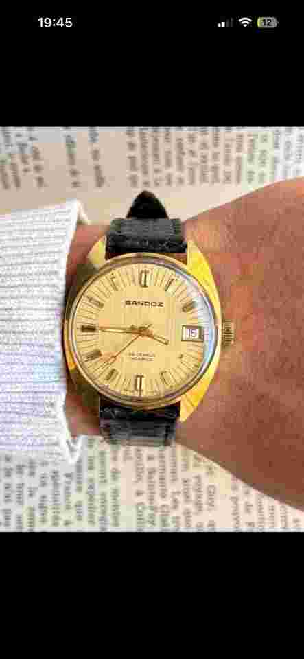 Sandoz Vintage Sandoz automático 25 jewels incabloc 1970