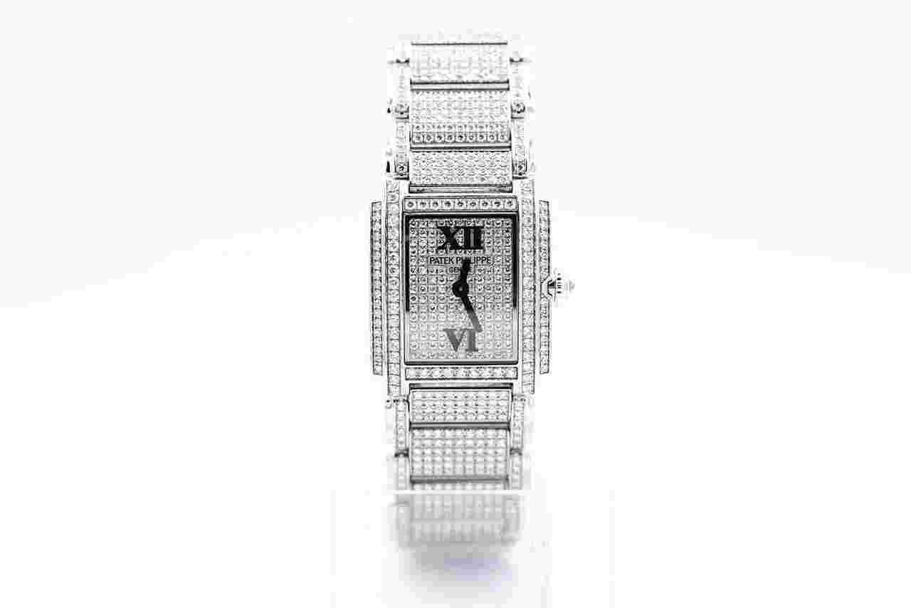 Patek Philippe Twenty~4
White Gold Diamond Pave Open Back Manual Winding
