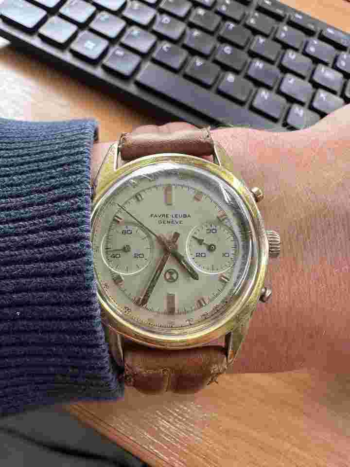 Favre-Leuba Geneve Chronograph Favre Leuba Geneve Vintage Mens Chronograph Watch 1950’s/60’