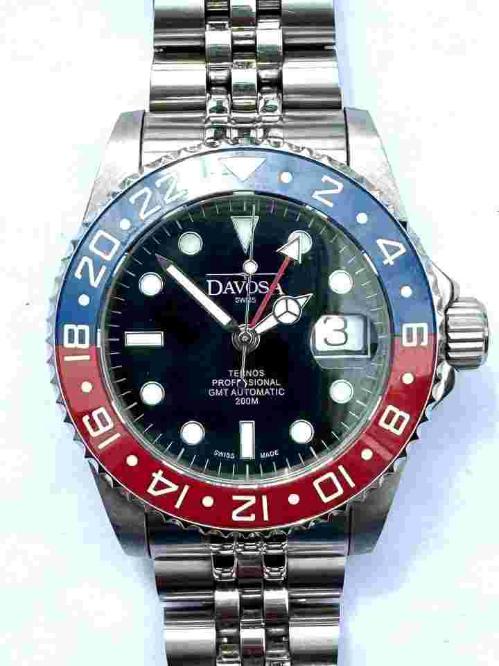 Davosa Ternos Professional Tt Gmt Komplett nicht getragen mit Leder-und Stahlband