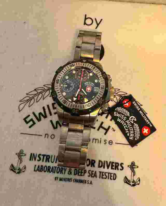 Charmex CX Swiss Military 20,000 Feet CX Swiss Military 20,000 Feet Titanium Chronograph – Box & P