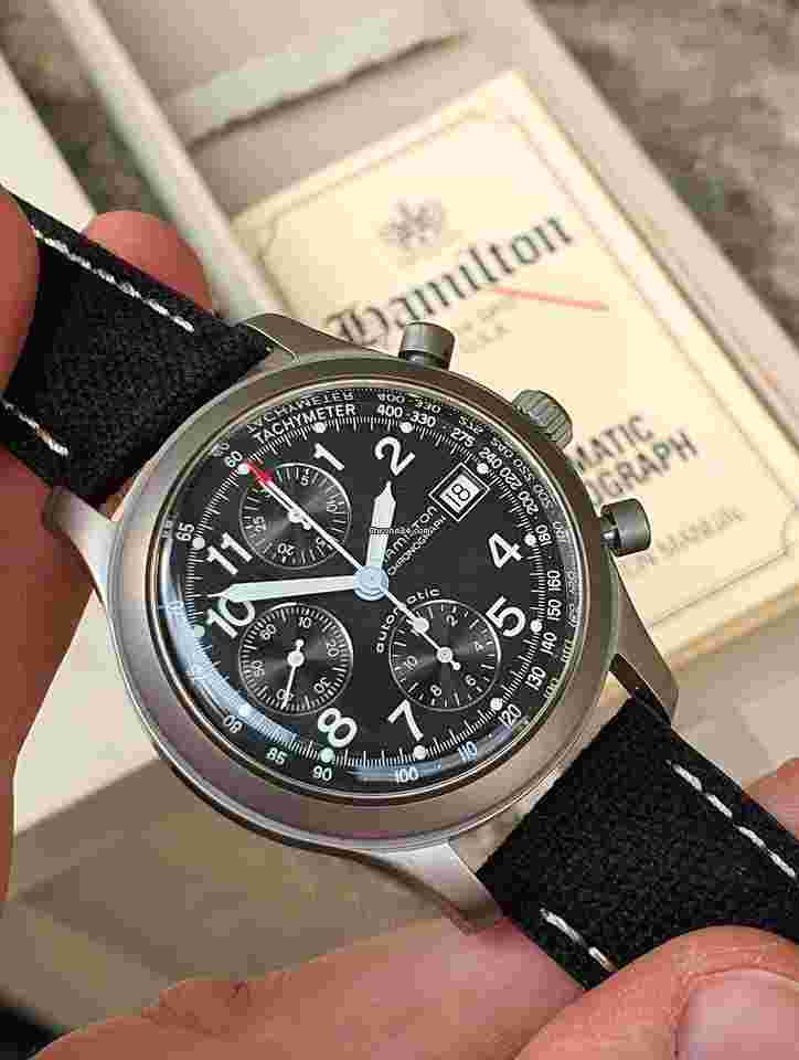 Hamilton
Military Chronograph Automatic Black Dial New Old Stock NOS