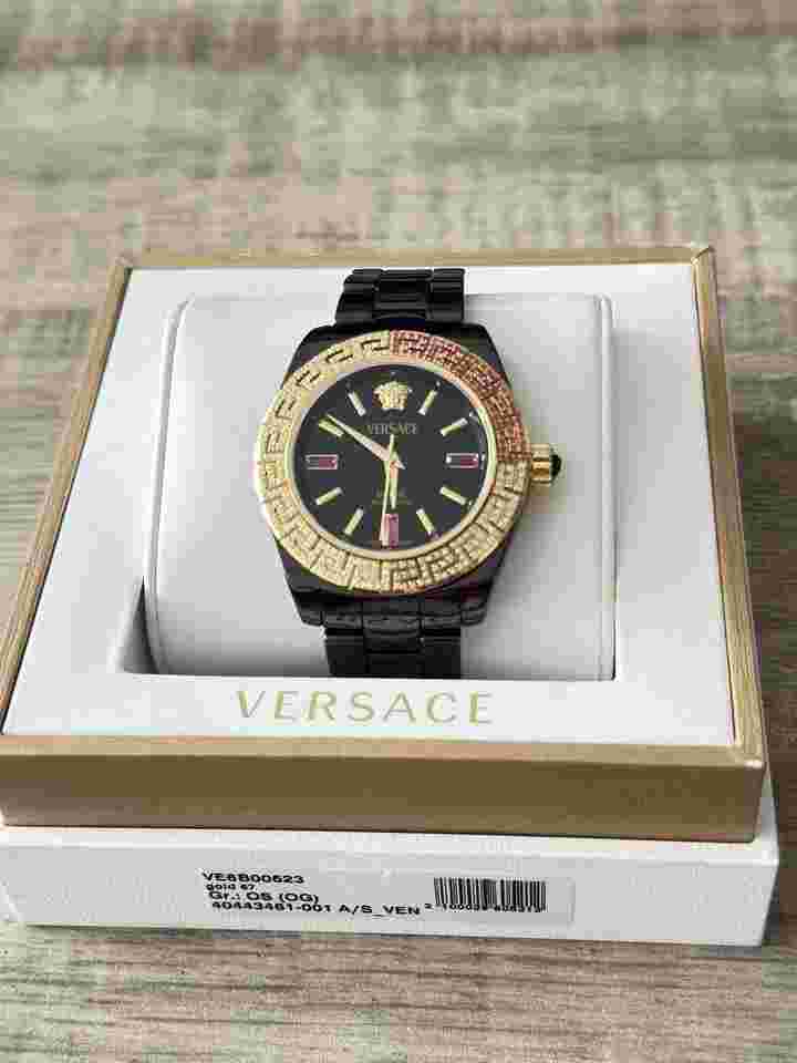 Versace DV one Unworn Full Set Ceramic Diamond & Ruby Bezel