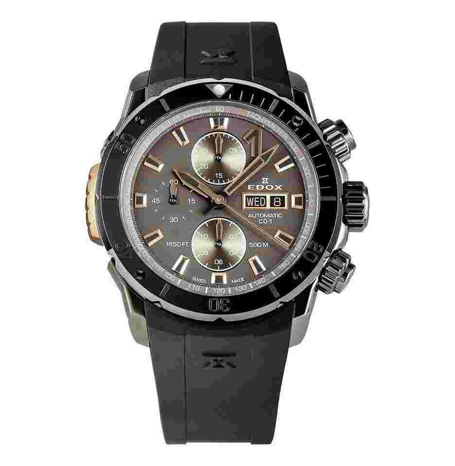 Edox BEZEL LOCK<br>CHRONOGRAPH AUTOMATIC 01128-37GNRCA-GNR 01128-37GNRCA-GNR Japan Official New Full Set
