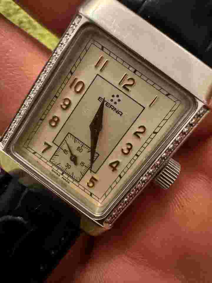 Eterna Les Historiques 1935 Rare Factory Diamond Set