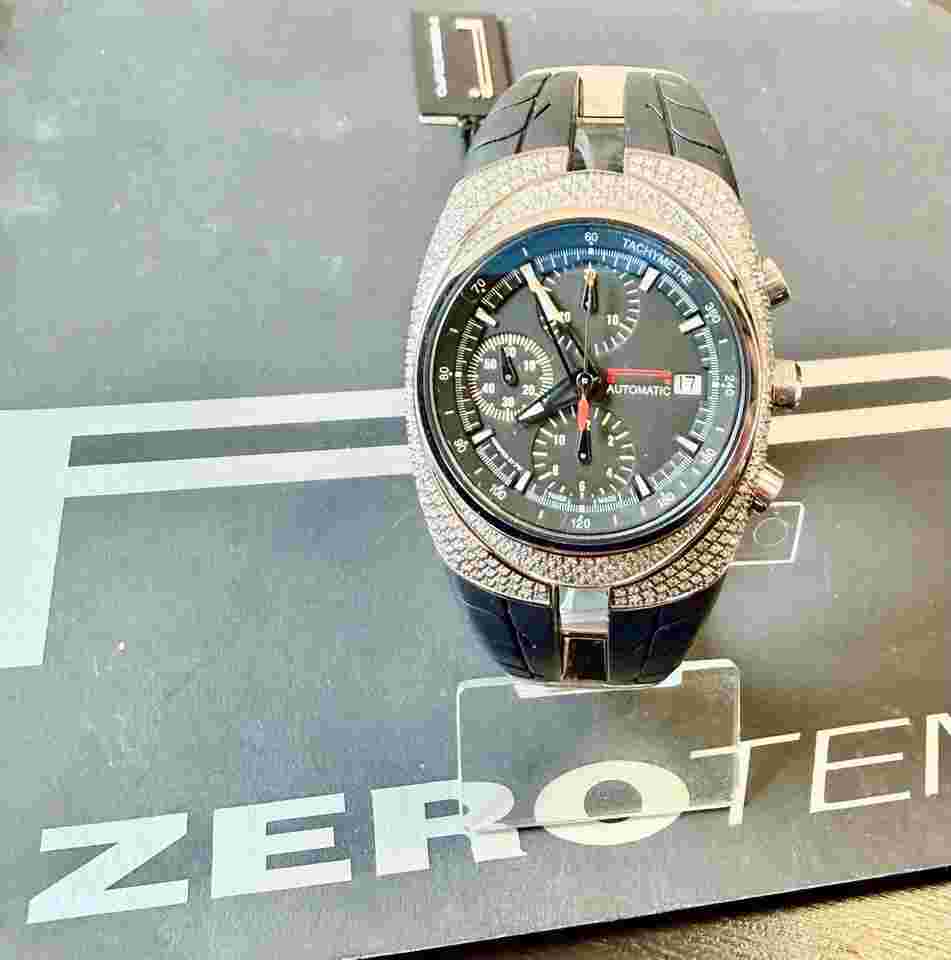 Pirelli Pzero Tempo Crono Meccanico Automatico Luxury Luxury Limited Edition 2006 cassa con diamanti incastonati