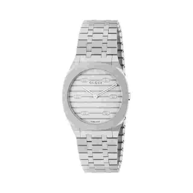 GUCCI 25H Timeless Allure YA163501 Quartz 30mm Silver Dial Womens Watch