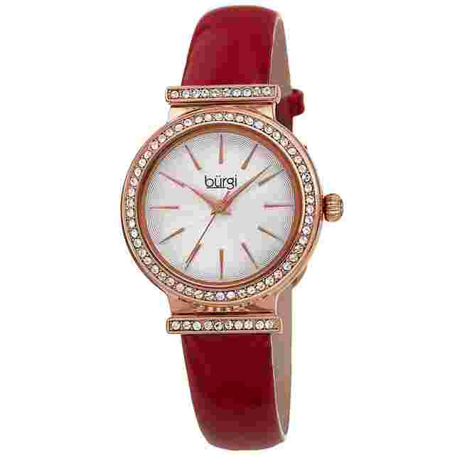 Burgi BUR230RD Swarovski Crystals Ladies Quartz Watch