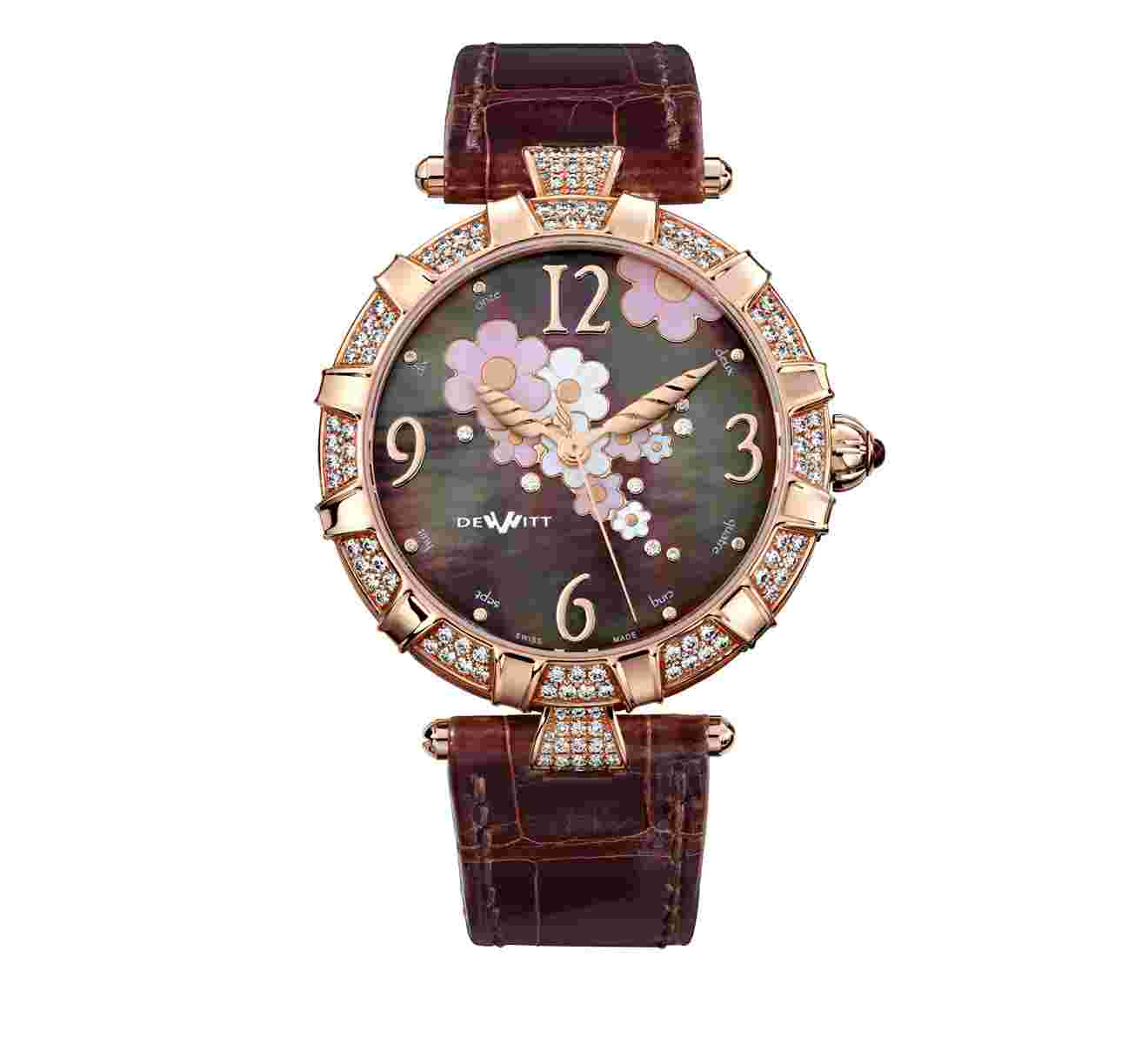 DEWITT Часы Automatic Rose Gold Brown Pearl