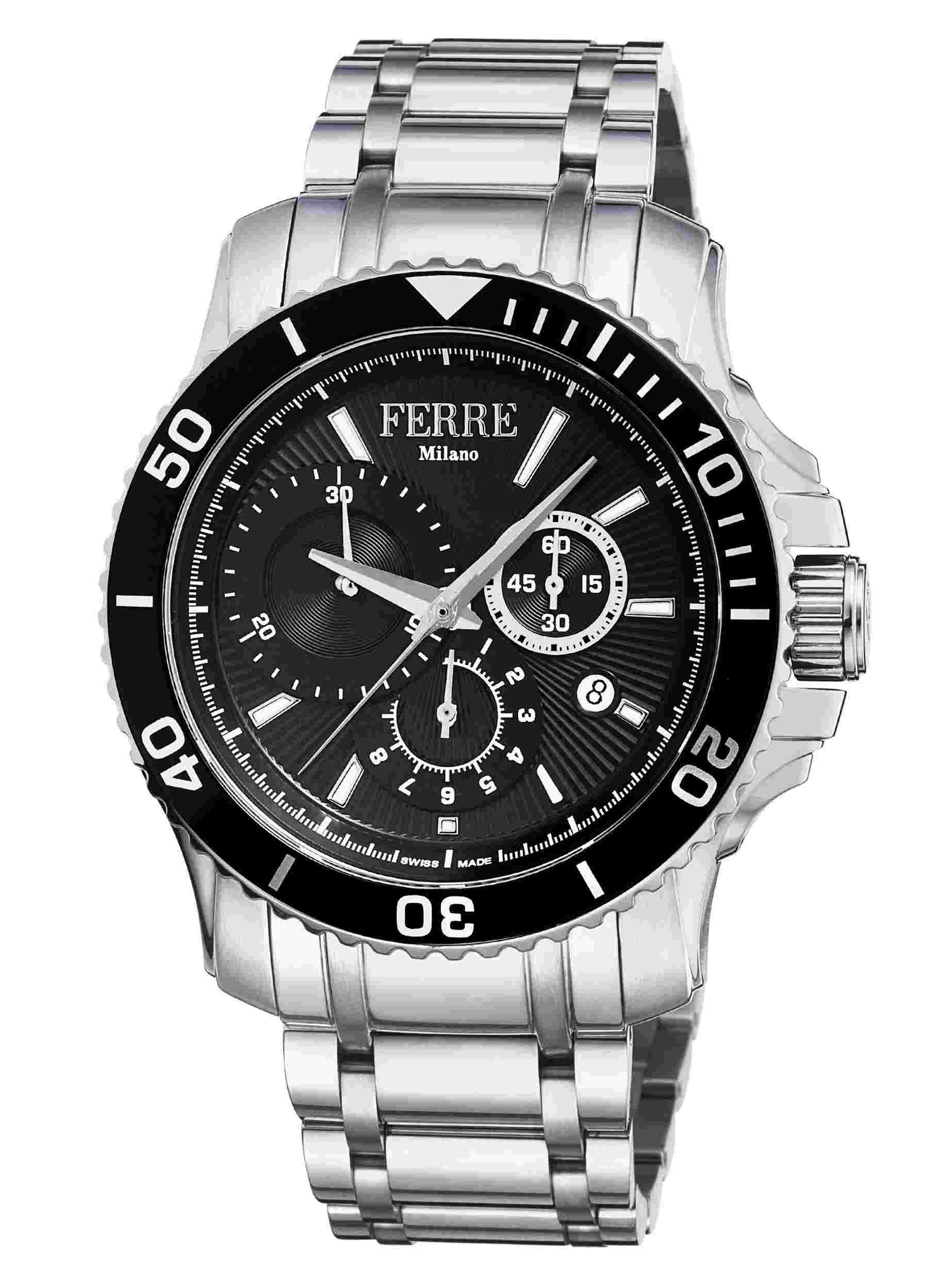 Ferre Milano IP Black Two tone SS/IPBK Stainless Steel FM1G070M0071 Watch