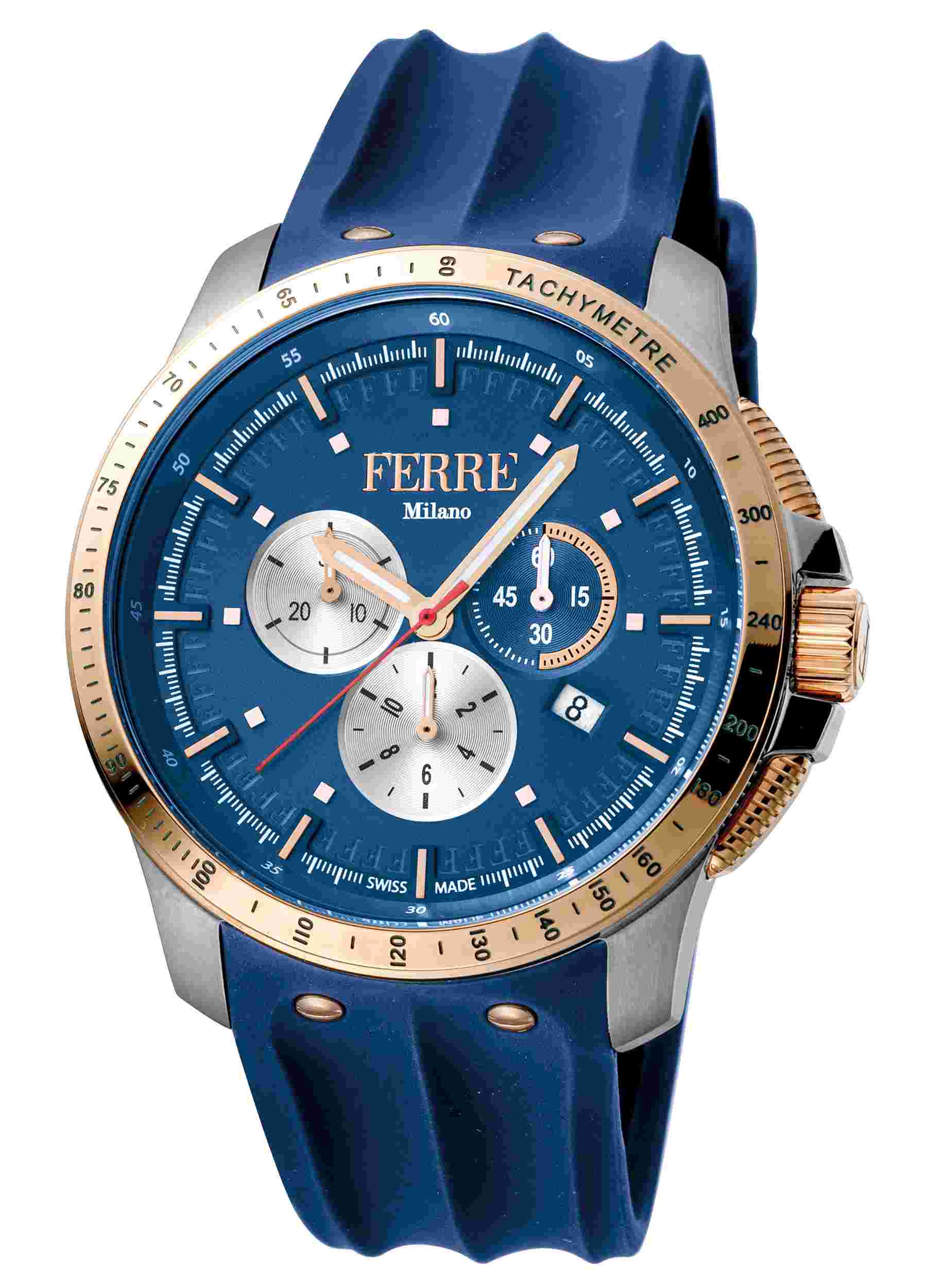 Ferre Milano D. Blue Dark Blue D. Blue Silicon FM1G078P0041 Watch